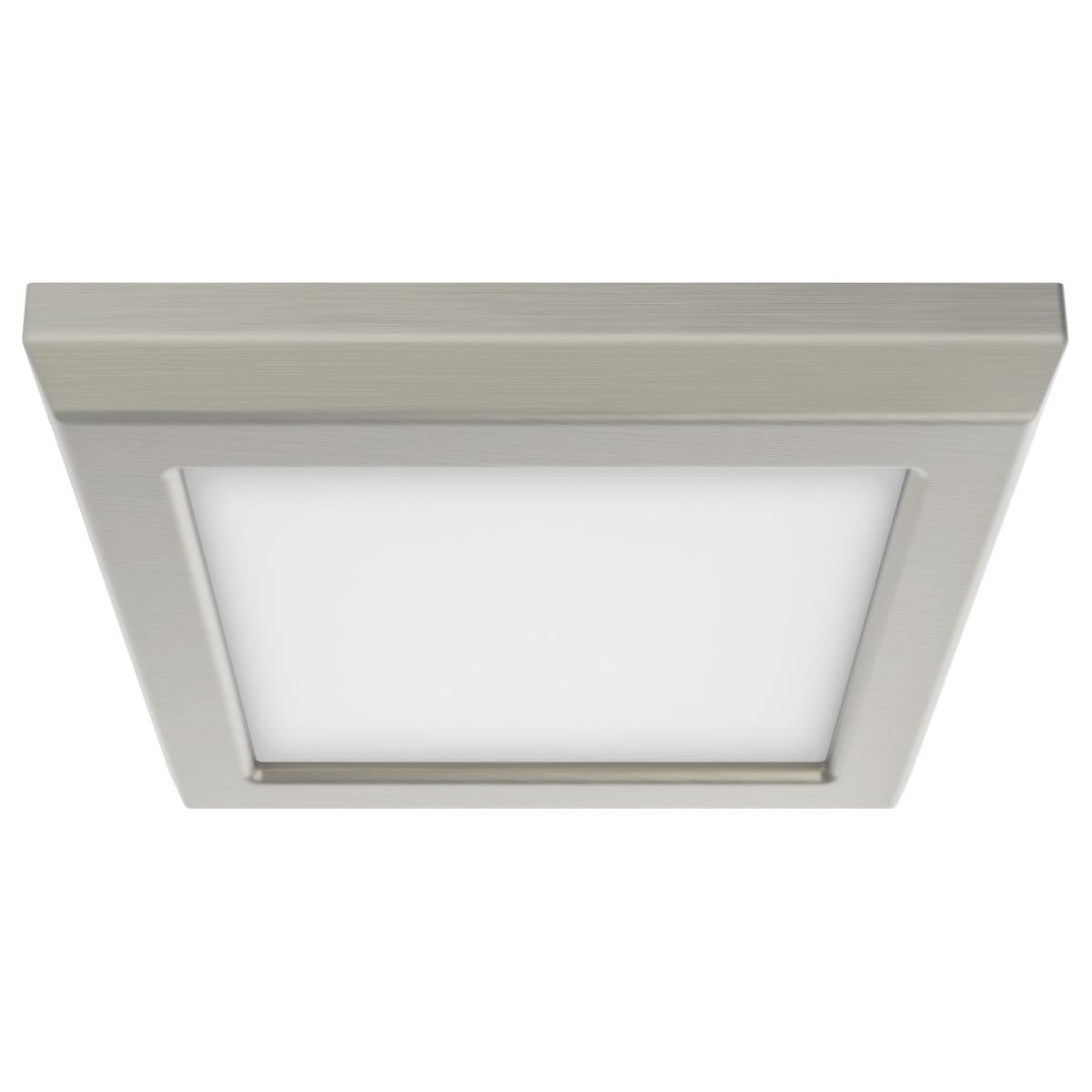 LED Blink Light - 9W - 120V - 5 Inch - Square - Color Selectable 27K/30K/35K/40K/50K - Dimmable - Brushed Nickel Finish