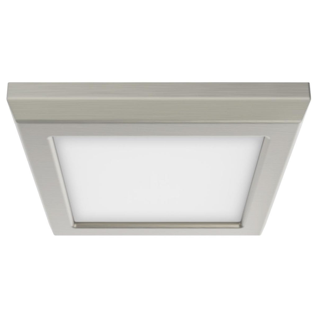 LED Blink Light - 9W - 120V - 5 Inch - Square - Color Selectable 27K/30K/35K/40K/50K - Dimmable - Brushed Nickel Finish