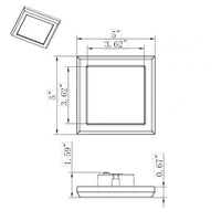 LED Blink Light - 9W - 120V - 5 Inch - Square - Color Selectable 27K/30K/35K/40K/50K - Dimmable - Brushed Nickel Finish