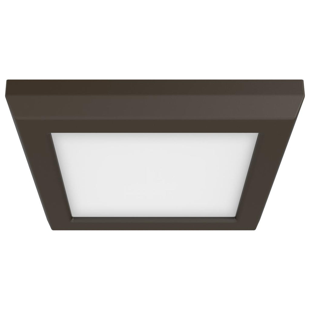 LED Blink Light - 9W - 120V - 5 Inch - Square - Color Selectable 27K/30K/35K/40K/50K - Dimmable - Bronze Finish