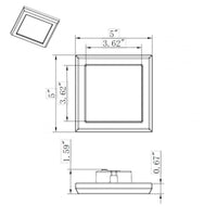 LED Blink Light - 9W - 120V - 5 Inch - Square - Color Selectable 27K/30K/35K/40K/50K - Dimmable - Bronze Finish