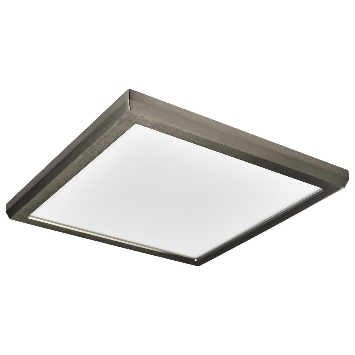 LED Blink Light - 13W - 120V - 9 Inch - Square - Color Selectable 27K/30K/35K/40K/50K - Dimmable - Brushed Nickel Finish