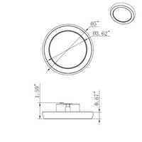 LED Blink Light - 9W - 120V - 5 Inch - Round - Color Selectable 27K/30K/35K/40K/50K - Dimmable - Brushed Nickel Finish