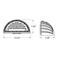 45 Watt LED Half Moon Wall Pack - 6300 Lumens - 5000K Daylight - 120-277V - Bronze Finish - Photocell