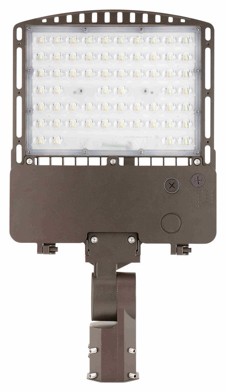 LED Parking Lot Area Light - Watt Selectable - 60/90/120/140W - Color Selectable 30K/40K/50K - 23000 Max Lumens - Slipfitter Mount