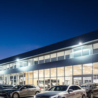LED Parking Lot Area Light - Watt Selectable - 60/90/120/140W - Color Selectable 30K/40K/50K - 23000 Max Lumens - Wall Mount