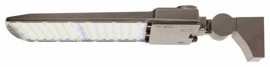 LED Parking Lot Area Light - Watt Selectable - 300W/24W/180W/120W - Color Selectable 30K/40K/50K - 45000 Max Lumens - 480V - Wall Mount - Bronze Finish
