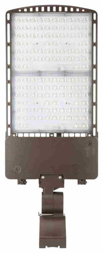 LED Parking Lot Area Light - Watt Selectable - 300W/240W/180W/120W - Color Selectable 30K/40K/50K - 45000 Max Lumens - 480V - Pole Mount - Bronze Finish