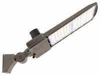 LED Parking Lot Area Light with Photocell - Watt Selectable - 300W/240W/180W/120W - Color Selectable 30K/40K/50K - 45000 Max Lumens - 480V - Pole Mount - Bronze Finish