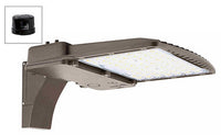 LED Parking Lot Area Light with Photocell - Watt Selectable - 140W/120W/90W/60W - Color Selectable 30K/40K/50K - 23000 Max Lumens - 480V - Pole Mount - Bronze Finish