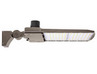 LED Parking Lot Area Light - Watt Selectable - 120/180/240/300W - Color Selectable 30K/40K/50K - 45000 Max Lumens - Wall Mount W/ Photocell