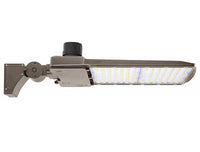 LED Parking Lot Area Light with Photocell - Watt Selectable - 300W/240W/180W/120W - Color Selectable 30K/40K/50K - 45000 Max Lumens - 480V - Wall Mount - Bronze Finish