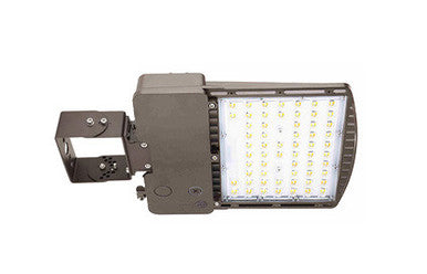 LED Parking Lot Area Light - Watt Selectable - 140W/120W/90W/60W - Color Selectable 30K/40K/50K - 23000 Max Lumens - 480V - Yoke Mount - Bronze Finish