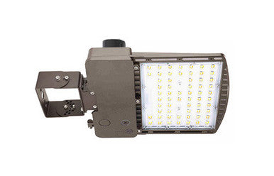LED Parking Lot Area Light with Photocell - Watt Selectable - 140W/120W/90W/60W - Color Selectable 30K/40K/50K - 23000 Max Lumens - 480V - Slipfitter Mount - Bronze Finish