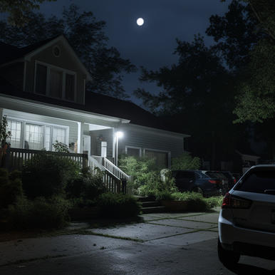 3-Head LED Security Light - 30 Watt - 2800 Max Lumens - 120V - Color Selectable 30K/40K/50K - Bronze