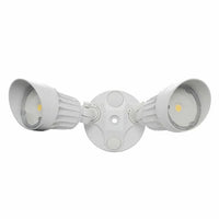 2-Head LED Security Light - 20 Watt - 1900 Max Lumens - 120V - Color Selectable 30K/40K/50K - White
