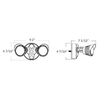 2 Head LED Security Light - 20 Watt - 1900 Max Lumens - 120V - Color Selectable 30K/40K/50K - Bronze