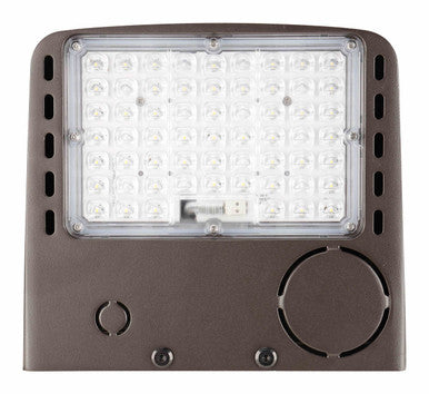 LED Full Cut Off Wall Pack - 10% Up 90% Down Light - Watt Selectable 40W/32W/24W - 5800 Max Lumens -Color Selectable 30K/40K/50K - 120-277V - Black Finish - With Photocell