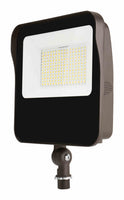 LED Landscape Floodlights - 40 Watt  5800 Lumens - 5000K Daylight - Knuckle Mount - Bronze Finish - No Photocell
