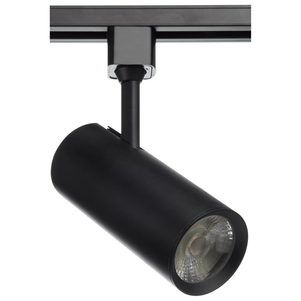 Commercial Style LED Track Head Only  - Black Finish - 36 Degree Beam - 1200 Lumens - 3000K Soft White - 20 Watt - Dimmable - 3 Contact Halo Style