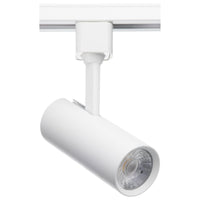 Commercial Style LED Track Head Only  - White Finish - 24 Degree Beam - 600 Lumens - 3000K Soft White - 10 Watt - Dimmable - 3 Contact Halo Style