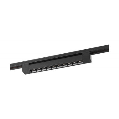 Light Bar Style LED Track Head Only  - 1 Foot - Black Finish - 30 Degree Beam - 960 Lumens - 3000K Soft White - 15 Watt - Dimmable - 3 Contact Halo Style