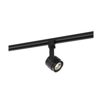 Piston Style LED Track Head Only  - Black Finish - 36 Degree Beam - 1020 Lumens - 3000K Soft White - 12 Watt - Dimmable - 3 Contact Halo Style