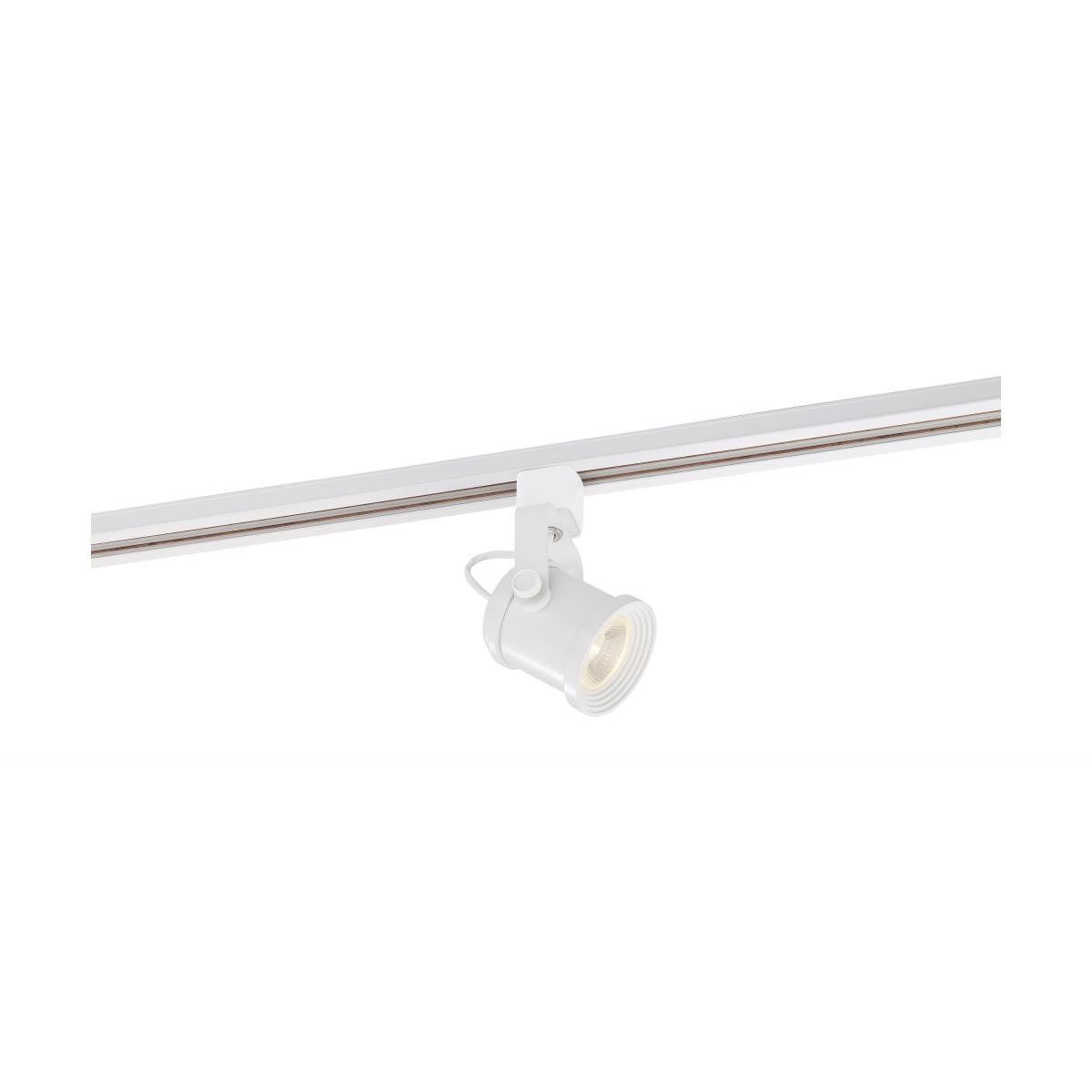 Forged Style LED Track Head Only  - White Finish - 24 Degree Beam - 1020 Lumens - 3000K Soft White - 12 Watt - Dimmable - 3 Contact Halo Style