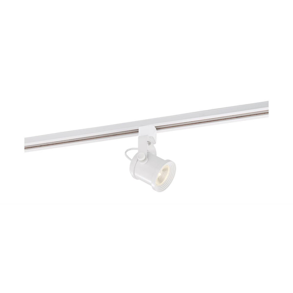 Forged Style LED Track Head Only  - White Finish - 24 Degree Beam - 1020 Lumens - 3000K Soft White - 12 Watt - Dimmable - 3 Contact Halo Style