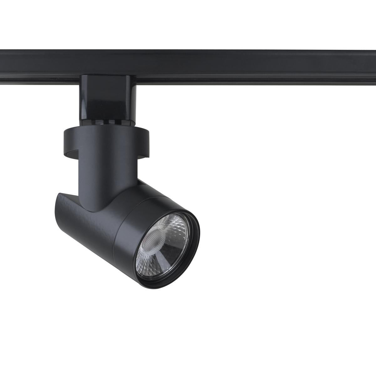 Barrel Style LED Track Head Only  - Black Finish - 36 Degree Beam - 1020 Lumens - 3000K Soft White - 12 Watt - Dimmable - 3 Contact Halo Style