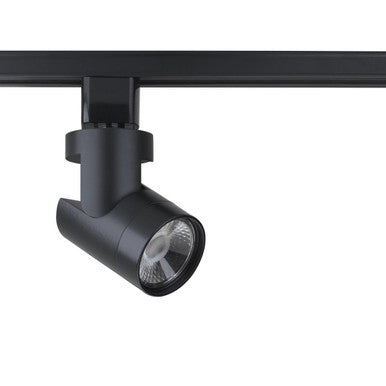 Barrel Style LED Track Head Only  - Black Finish - 36 Degree Beam - 1020 Lumens - 3000K Soft White - 12 Watt - Dimmable - 3 Contact Halo Style