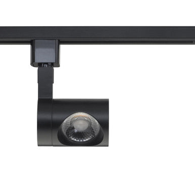 Pipe Style LED Track Head Only  - Black Finish - 36 Degree Beam - 1020 Lumens - 3000K Soft White - 12 Watt - Dimmable - 3 Contact Halo Style