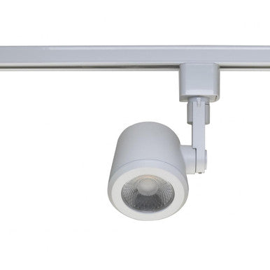 Taper Back Style LED Track Head Only  - White Finish - 36 Degree Beam - 1020 Lumens - 3000K Soft White - 12 Watt - Dimmable - 3 Contact Halo Style