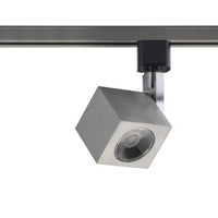Square Style LED Track Head Only  - Brushed Nickel - 24 Degree Beam - 1020 Lumens - 3000K Soft White - 12 Watt - Dimmable - 3 Contact Halo Style
