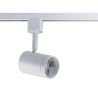 Small Cylinder Style LED Track Head Only  - White Finish - 24 Degree Beam - 1020 Lumens - 3000K Soft White - 12 Watt - Dimmable - 3 Contact Halo Style