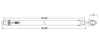 LED T8 Linear Retrofit Bulb With Emergency Battery Backup - 4 Foot - 17Watt - 2200 Lumens - 35K/40K/50K  - Ballast Bypass Only