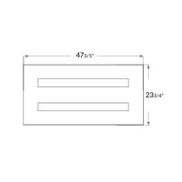2X4 LED Drop In T-Bar Light - With Emergency Battery Backup - 60W - 120-277V -  Color Temperature Selectable 30K/35K/40K/50K - Louvered Lens - Dimmable - White Finish