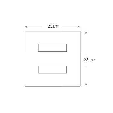 2X2 LED Drop In T-Bar Light - With Emergency Battery Back-up - 20W - 120-277V -  Color Temperature Selectable 30K/35K/40K/50K - Louvered Lens - Dimmable - White Finish