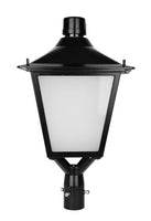 LED Decorative Post Light with Photocell - 60 Watt - 7200 Lumens - Color Selectable 30K/40K/50K - 120-277V - Black - Fits Up to 3 Inch Pole Top