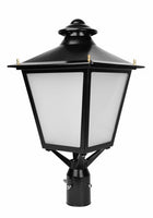 LED Decorative Post Light - 60 Watt - 7200 Lumens - Color Selectable 30K/40K/50K - 120-277V - Black - Fits Up to 3 Inch Pole Top