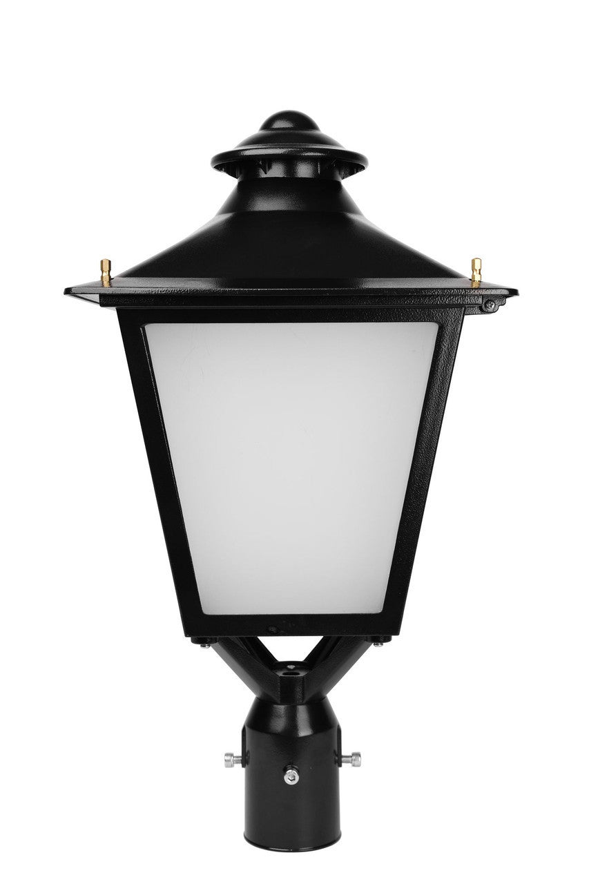 LED Decorative Post Light - 60 Watt - 7200 Lumens - Color Selectable 30K/40K/50K - 120-277V - Black - Fits Up to 3 Inch Pole Top