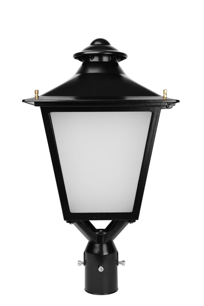 LED Decorative Post Light - 60 Watt - 7200 Lumens - Color Selectable 30K/40K/50K - 120-277V - Black - Fits Up to 3 Inch Pole Top