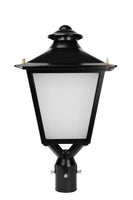 LED Decorative Post Light - 30 Watt - 3600 Lumens - Color Selectable 30K/40K/50K - 120-277V - Black - Fits Up to 3 Inch Pole Top