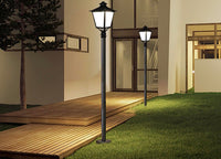 LED Decorative Post Light - Watt Selectable 100W/60W/30W - 10500 Max Lumens - Color Selectable 30K/40K/50K - 120-277V - Black - Fits Up to 3 Inch Pole Top
