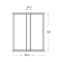 LED Commercial Wall Sconce - 12in.X10in. - Multi Watt Max 20/15/12W - Max Lumens 1700 - Color Selectable 30K/35K/40K - Wall Mount - 120-277V - White Finish