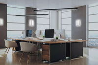 LED Commercial Wall Sconce - 12in.X10in. - Multi Watt Max 20/15/10W - Max Lumens 1700 - Color Selectable 30K/35K/40K - Wall Mount - 120-277V - White Finish - With Emergency Battery Back-Up