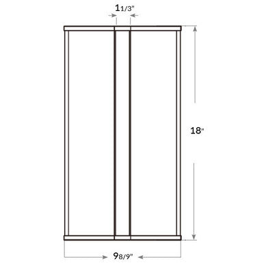 LED Commercial Wall Sconce - 12in.X10in. - Multi Watt Max 20/15/10W - Max Lumens 1700 - Color Selectable 30K/35K/40K - Wall Mount - 120-277V - White Finish