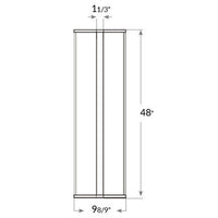 LED Commercial Wall Sconce - 48in.X10in. - Multi Watt Max 40/30/20W - Max Lumens 3400 - Color Selectable 30K/35K/40K - Wall or Suspension Mount - 120-277V - White Finish - With Emergency Battery Back-Up