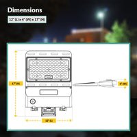 LED Outdoor Flood Light - Selectable 100/150/180 Watt - Arm Mount - 15600-25000 Lumens - Color Selectable 30K/40K/50K - 120-277V - Bronze Finish