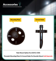 LED Outdoor Flood Light - 16 Watt - Knuckle Mount - 2000 Lumens - Color Selectable 35K/40/50K - 120-277V - Bronze Finish